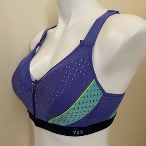 VSX Vibrant Purple and Teal Sports Bra